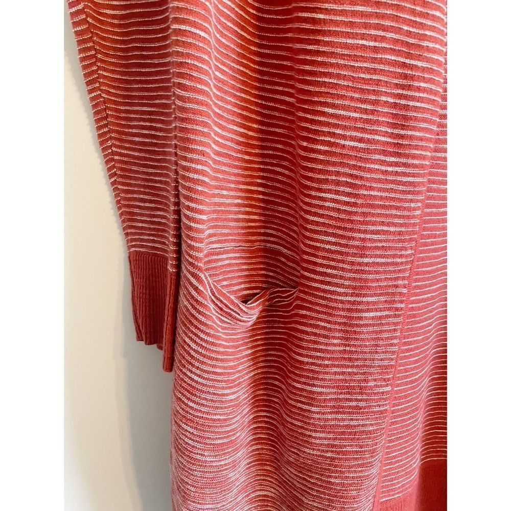 Allisonjoy Rust Red And White Long, Open Front Ca… - image 8